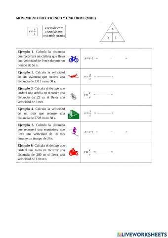 Movimiento rectilíneo uniforme