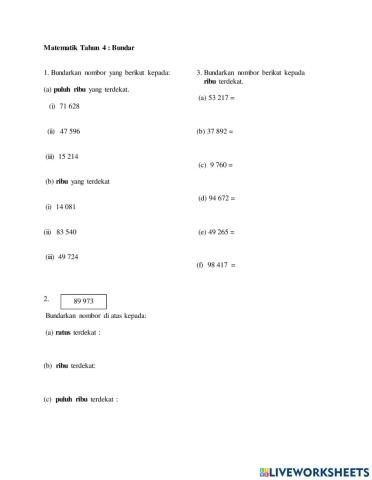 Matematik Tahun4 : Bundar