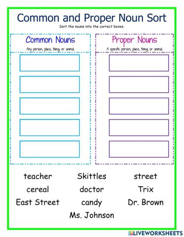 Common and Proper Nouns DJ