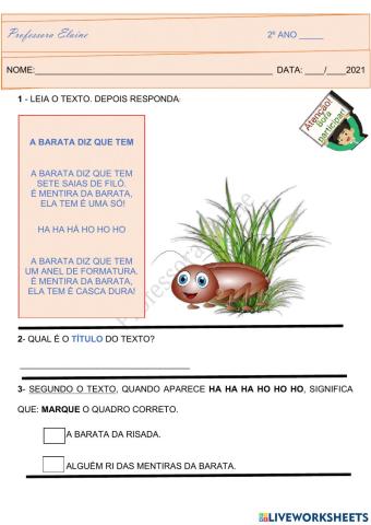 INTERPRETAÇÃO DE TEXTO