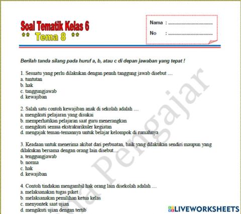 Soal tema 8