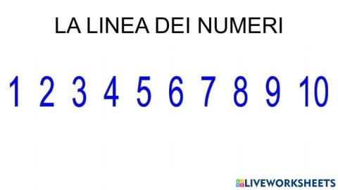 Numeri da 1 a 10