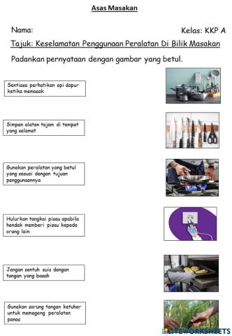 Keselamatan Penggunaan Peralatan Di Dapur