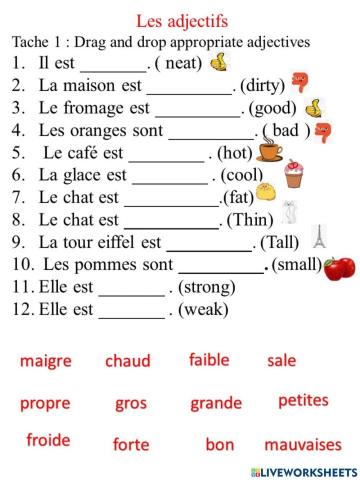 Les adjectifs