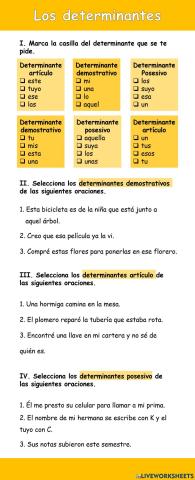 Los determinantes