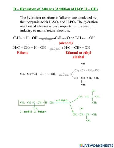 Alkenes