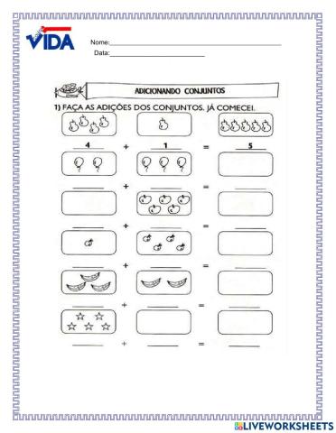 Adição com desenhos