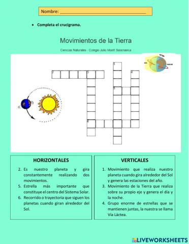 Movimientos de la Tierra y los planetas