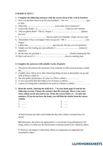 Course ii test 3