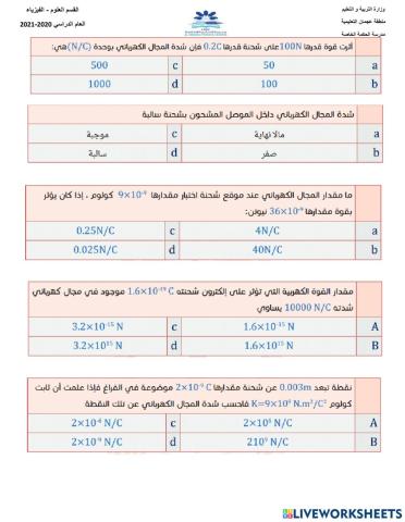 المجال الكهربائي