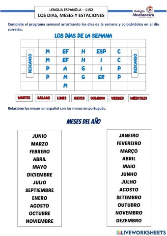 Dias, Meses, Estação 1152