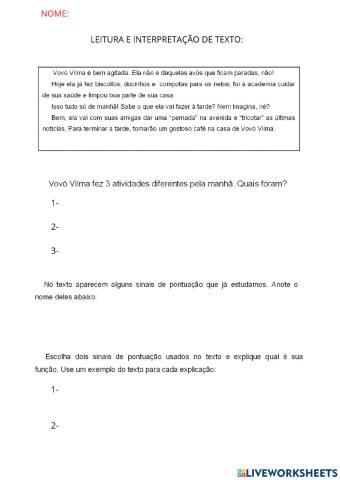 Interpretação de texto