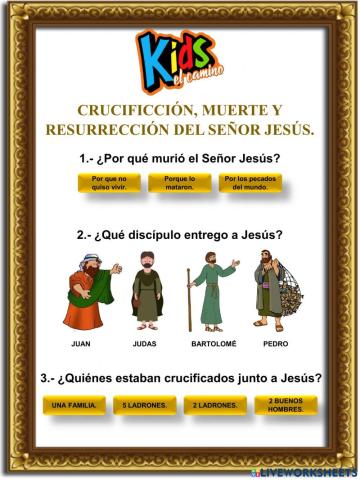 Crucificción, muerte y resurrección del Señor Jesús