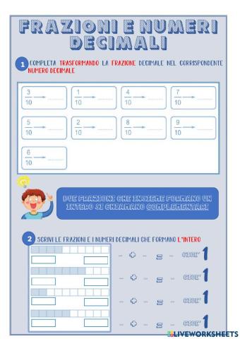 Frazioni e numeri decimali