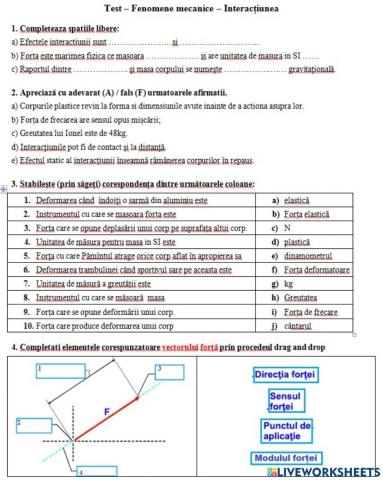 Test Interactiunea