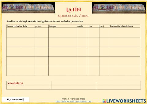 Plantilla Análisis Morf. Verbos Latín (10)