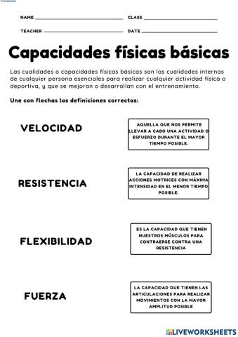 Las cualidades físicas básicas