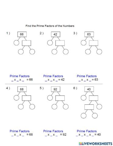 Prime factor tree