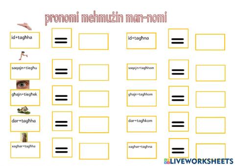 Pronomi mehmużin man-nomi