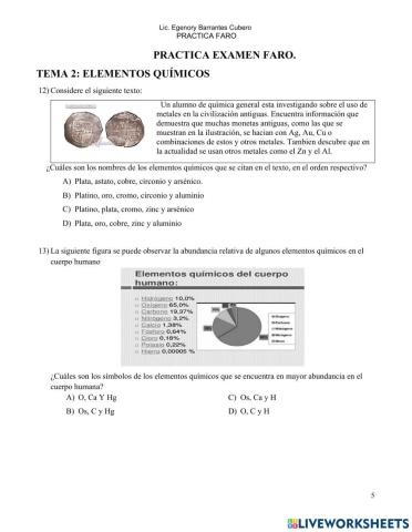 Tema 2 Elementos Químicos Practica FARO