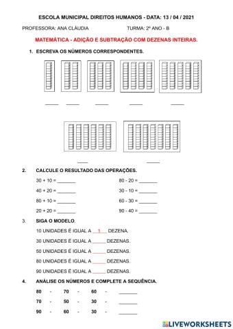 Dezenas inteiras