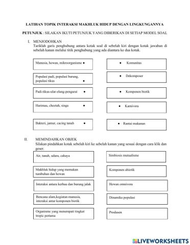 Interaksi Makhluk Hidup dengan Lingkungannya