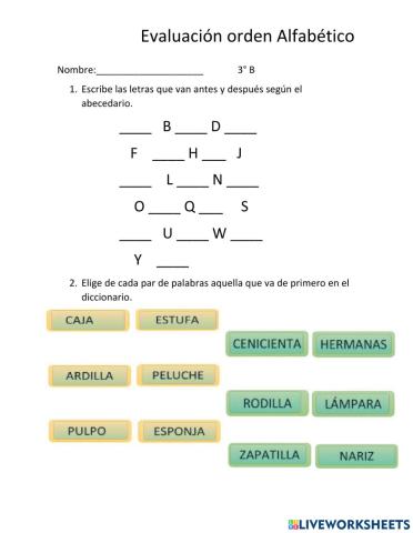 Orden alfabético