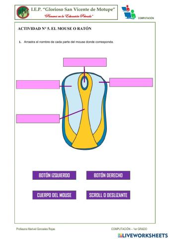 Actividad 5. el mouse o ratón