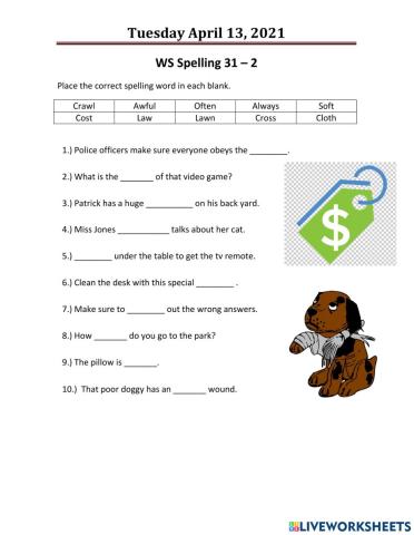 Worksheet