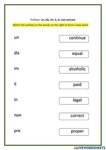 Prefixes