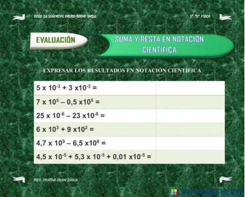 Suma y resta