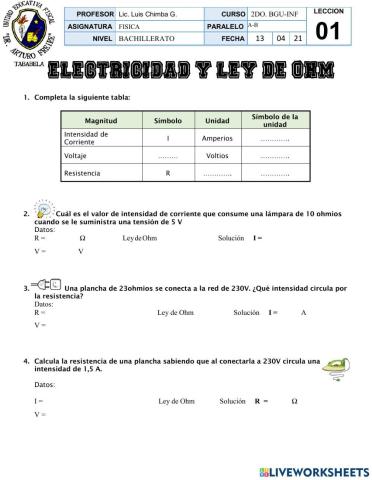 Ley de ohm