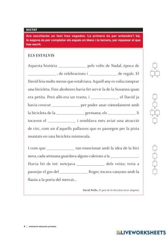 Dictat els estalvis. Competències llengua catalana