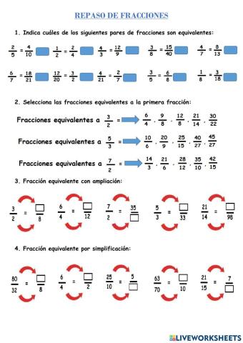 Fracciones equivalentes