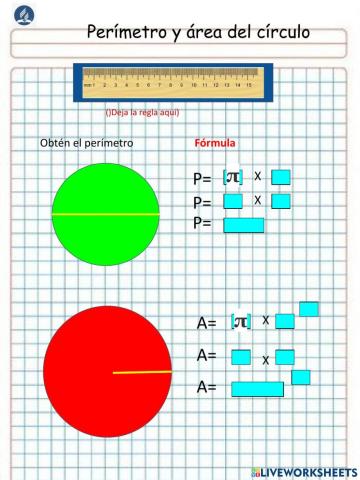 Perímetro y área del círculo