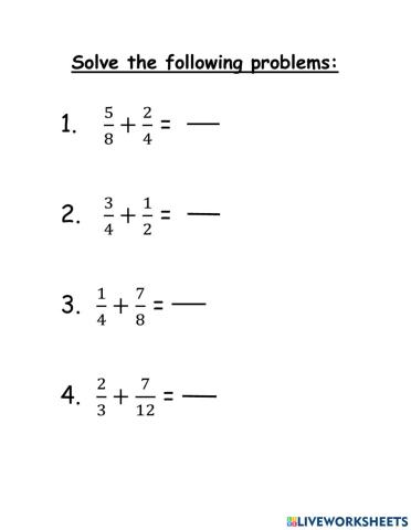 Adding Fractions