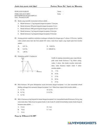 Test Chapter Impuls and Momentum