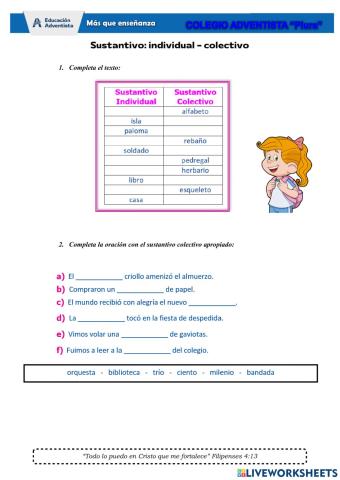 Clases de sustantivos