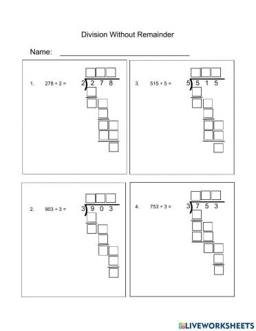 Long Division Without Remainder