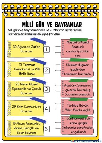 Milli Gün Ve Bayramlar