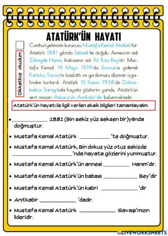 Atatürkün Hayatı