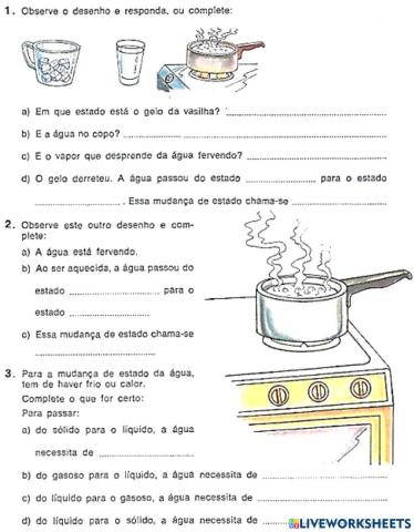 Mudanças de estados físicos da matéria