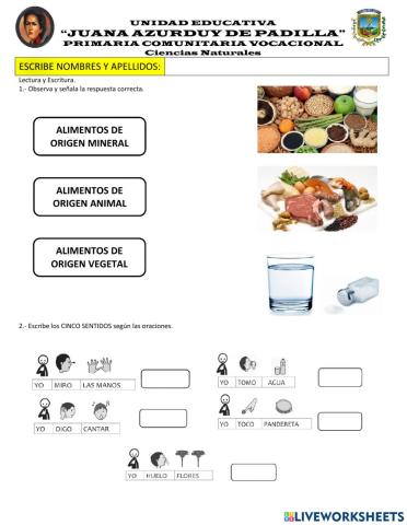 Evaluación de Ciencias Naturales