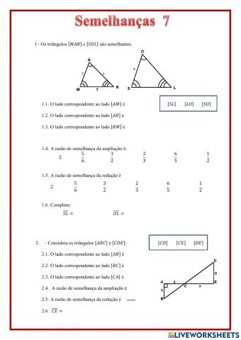 Semelhanças de figuras