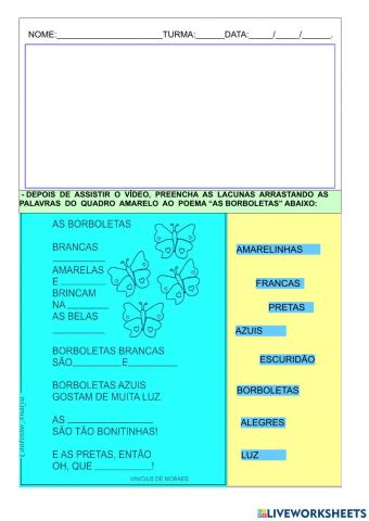 Poemas --As Borboletas-- Vinicius de Moraes