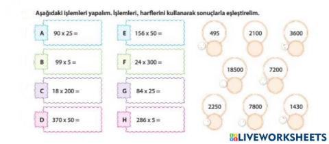 Kısa Yoldan Çarpma İşlemi 4