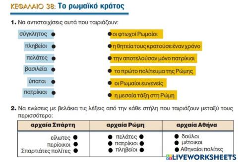 Ιστορία Δ΄ Δημοτικού-Το ρωμαϊκό κράτος (κεφ. 38)