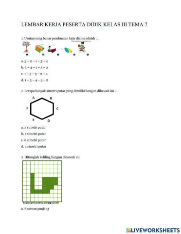 Lkpd kelas iii tema 7