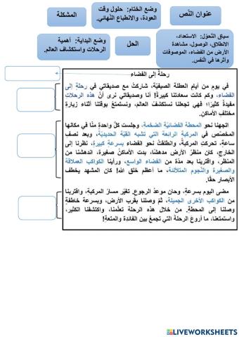 تحليل النّص السردي إلى عناصره