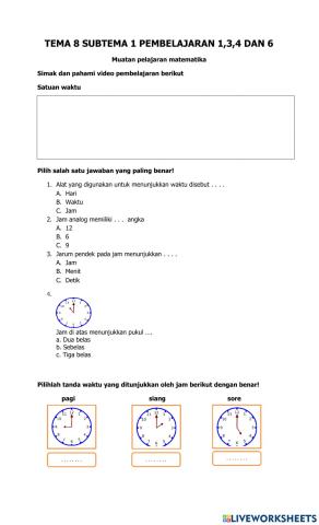 Tema 8 subtema 1 pembelajaran 1,3,4 dan 6